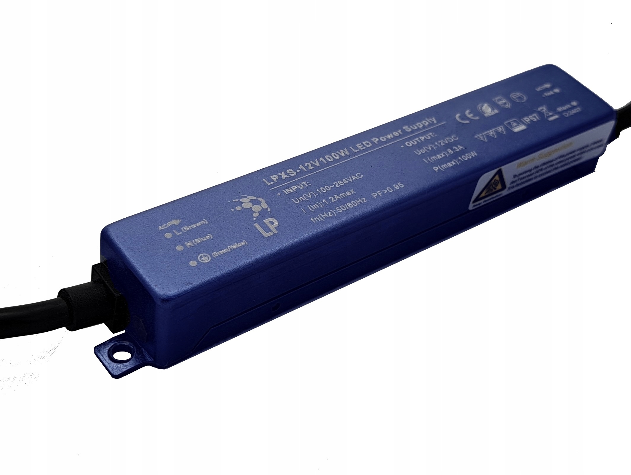 Hermetický napájecí zdroj extra-slim Lpxs 12V 100W