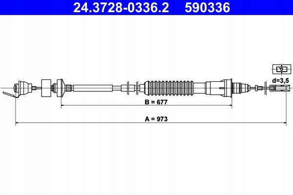 LINKA CIĘGŁO SPRZĘGŁA 24.3728-0336.2 ATE CITROEN Stan opakowania oryginalne