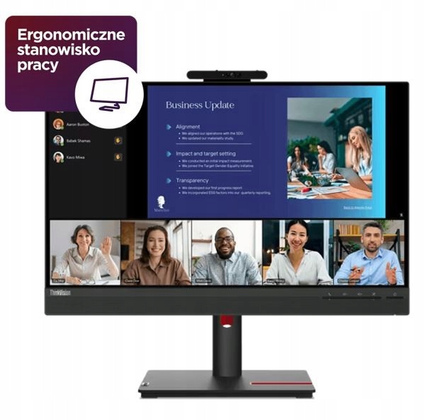 Monitor 23,8-palcový ThinkVision T24v-30 Wled LCD 63D8MAT3EU