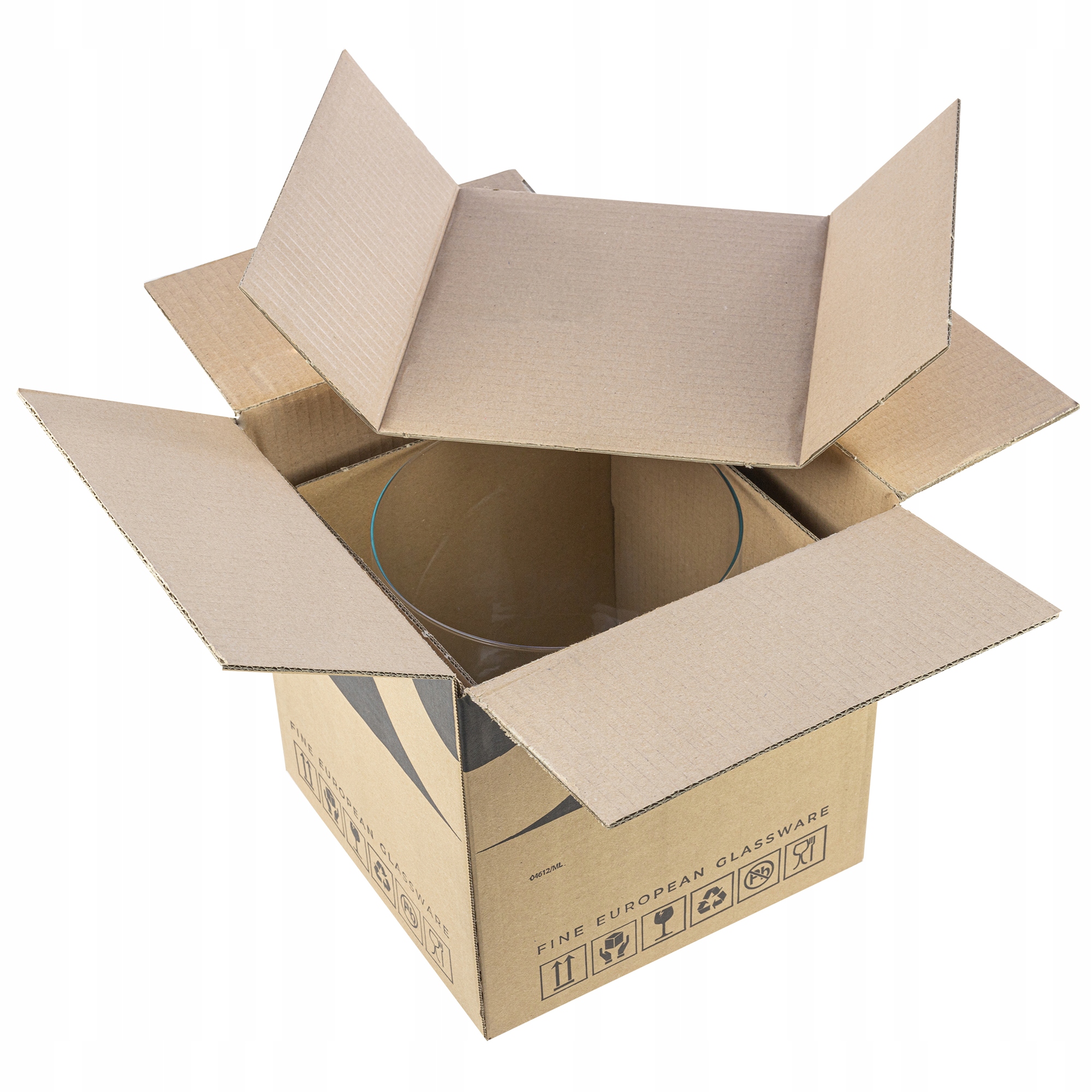 WAZON Flakon Szklany KLASYCZNY Dekoracyjny Na Kwiaty Bukiety H 18cm BRĄZOWY Materiał szkło