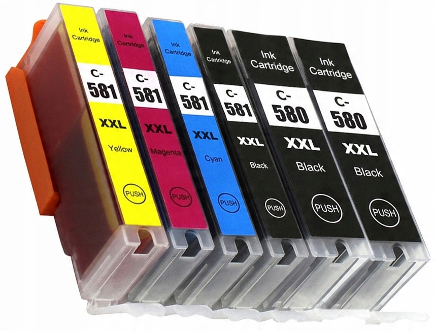 

6x Tusze XL Do Canon Pixma PGI-580 CLI-581 TS8250