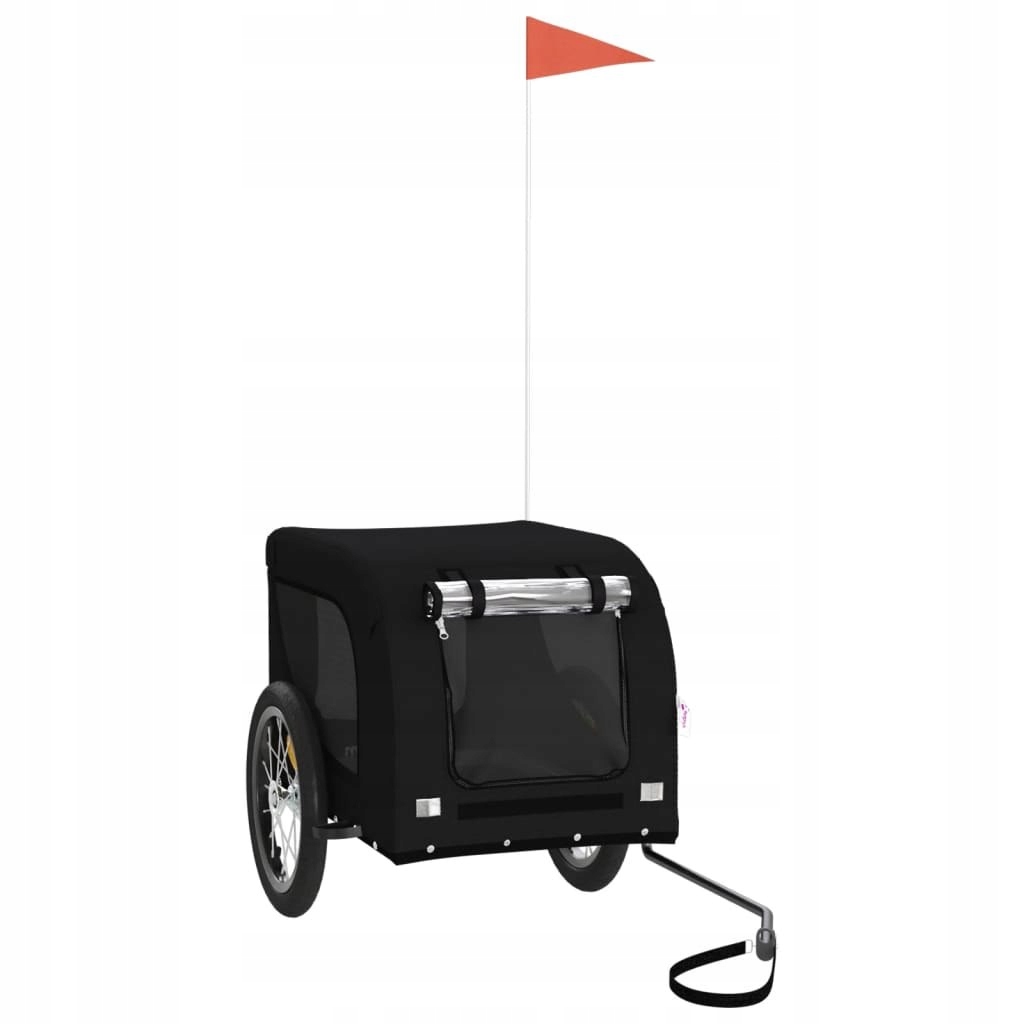 Levně Přívěs Na Kolo Pro Psa, Černý Oxford A Železo