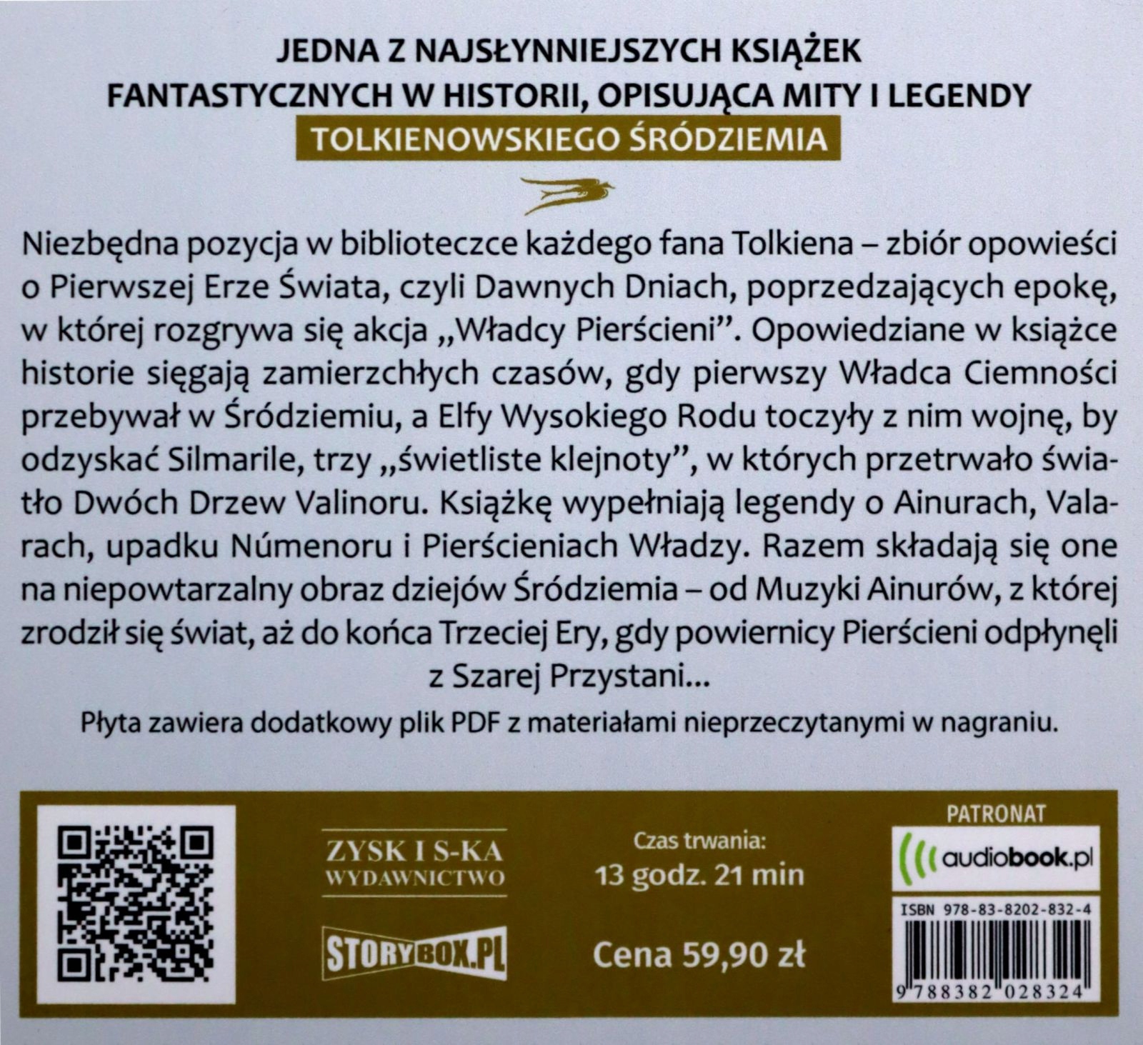 SILMARILLION - J.R.R. TOLKIEN [AUDIOBOOK] Stan opakowania oryginalne