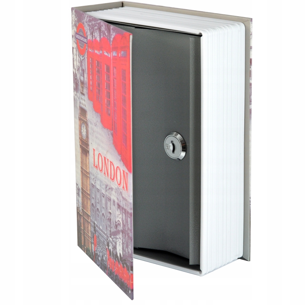 KASETKA KSIĄŻKA METALOWA NA DROBIAZGI SCHOWEK SKRYTKA NA PIENIĄDZE Marka Handmet