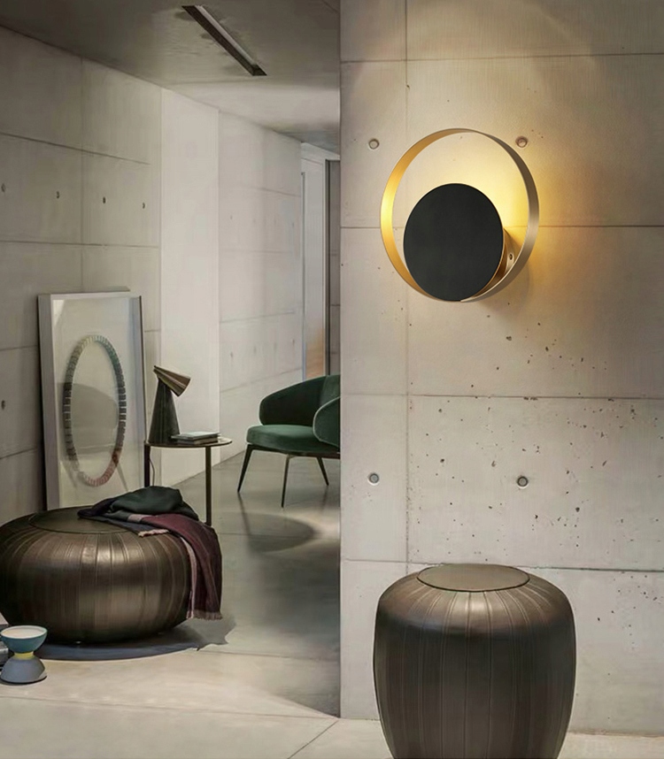 LAMPA ŚCIENNA KINKIET LED GOLD ZŁOTY GLAMOUR 5W Długość/wysokość 28 cm