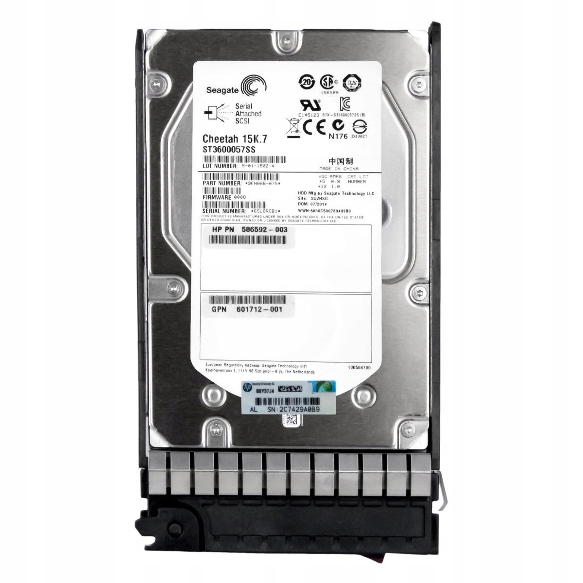Hp 586592-003 600GB 15K 16MB SAS-2 3.5'' ST3600057SS