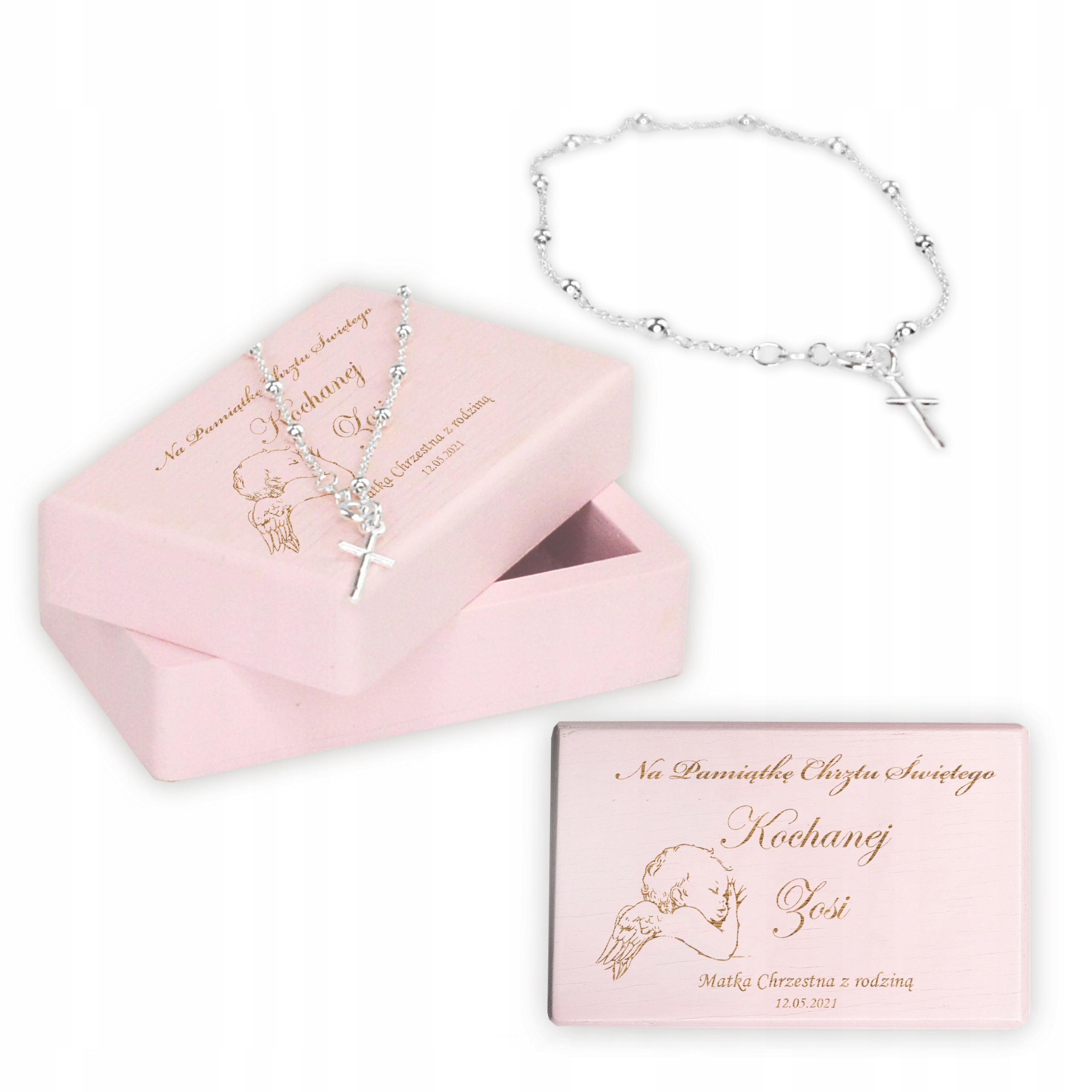 Náramek Stříbrný Růžencová Krabička Gravírování