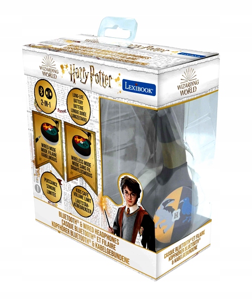 Składane Słuchawki Harry Potter 2 W 1 Bluetooth I Przewodowe Z Zabezpiecze