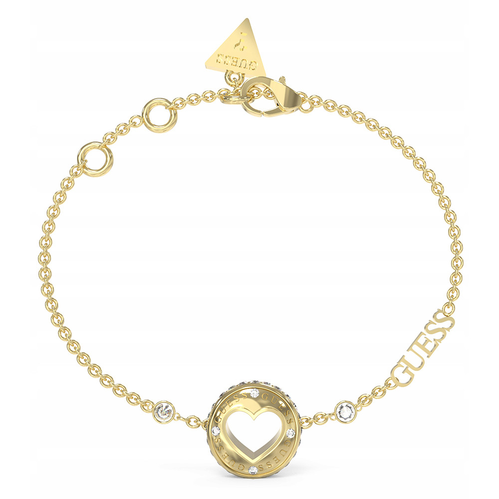 Dámský zlatý náramek Guess zirkon
