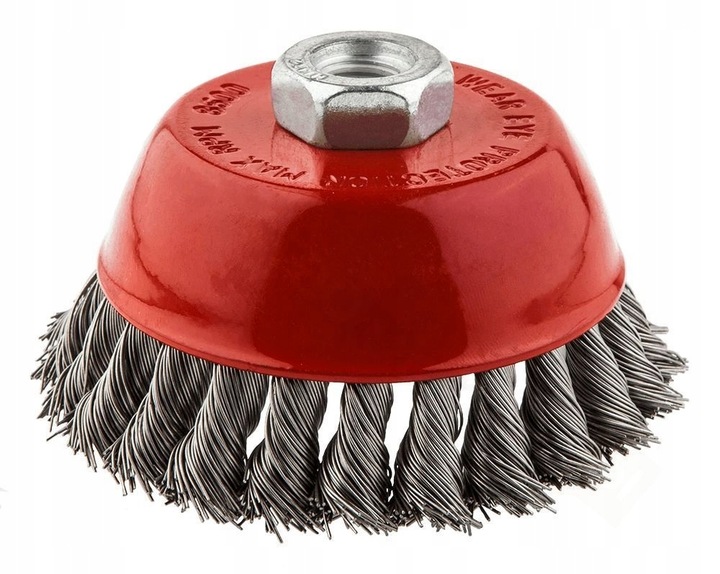 SZCZOTKA DRUCIANA DOCZOŁOWA 100mm M14 DO SZLIFIERKI SZLIFIERKI KĄTÓWKI