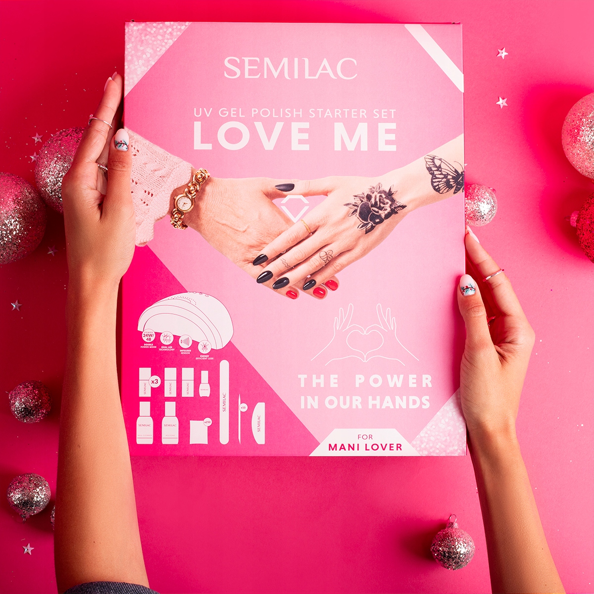 SEMILAC LOVE ME - ZESTAW STARTOWY LAMPA LED 48/24W Marka Semilac