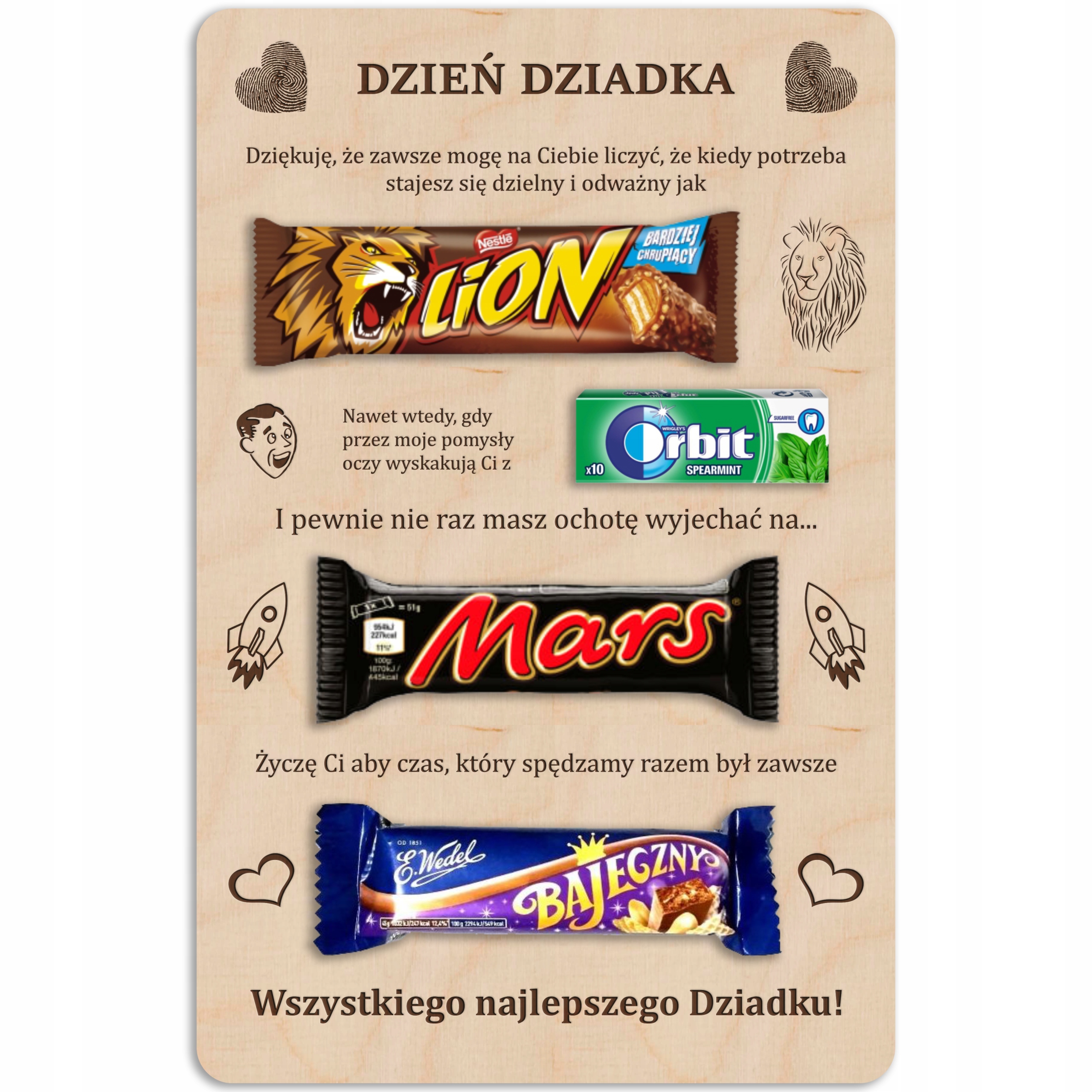 

Tabliczka Na Słodycze dla Babci Dziadka walentynki