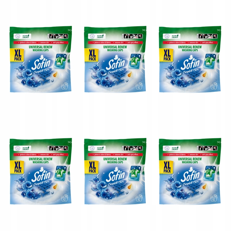 Sofin Kapsle na praní světlých a bílých tkanin 42ks X6