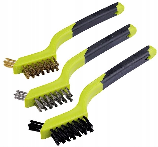 

Zestaw 3 Szczotek Nylon Mosiądz Stal Nierdzewna