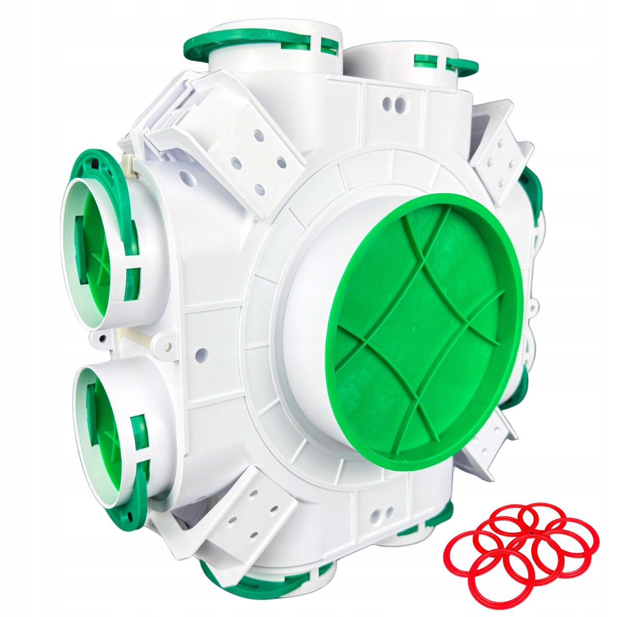 Rozvaděč Rozdělovač Rekuperace Ventilace fi200 8x75mm