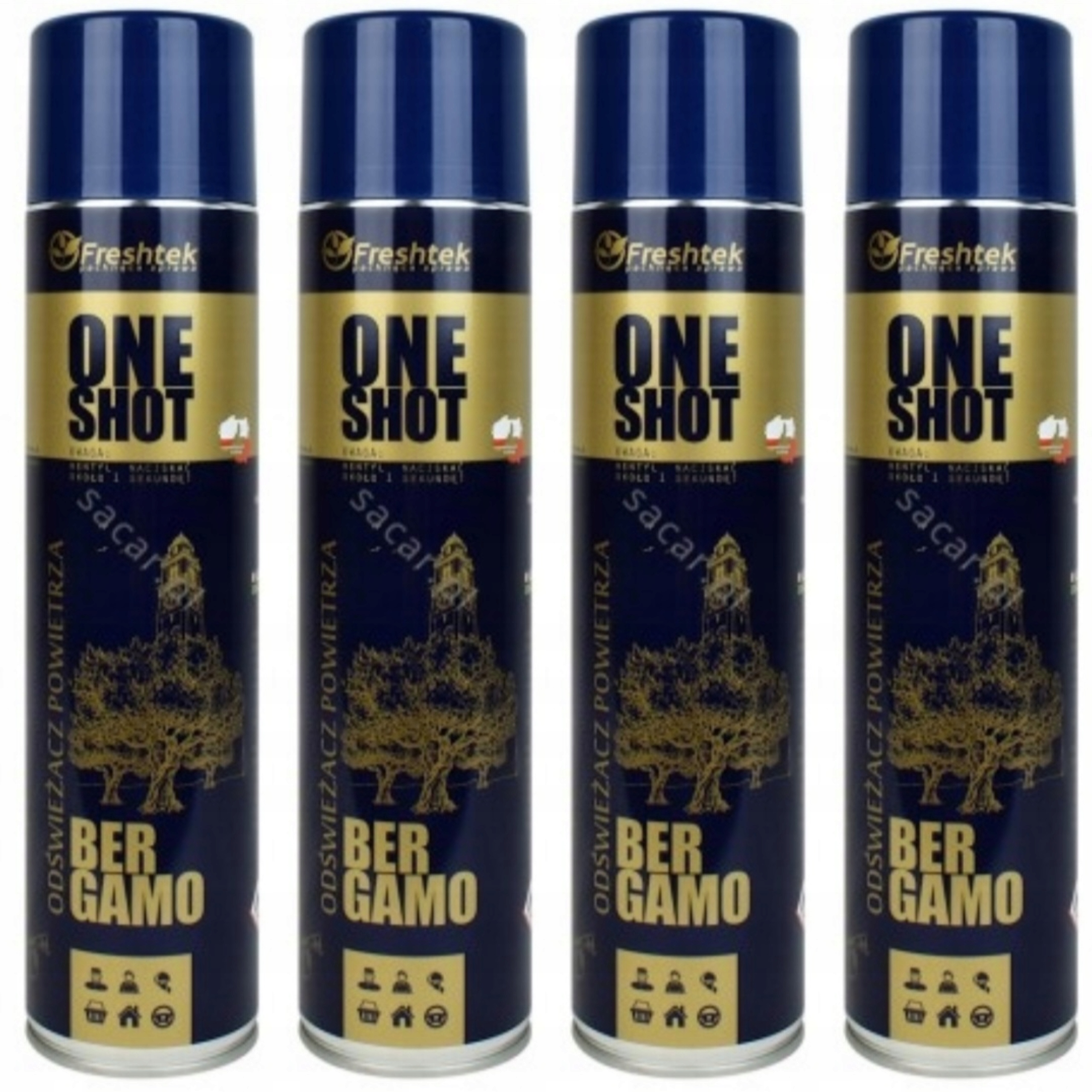 Set 4 ks Freshtek Bergamo 600 ml Osvěžovač vzduchu