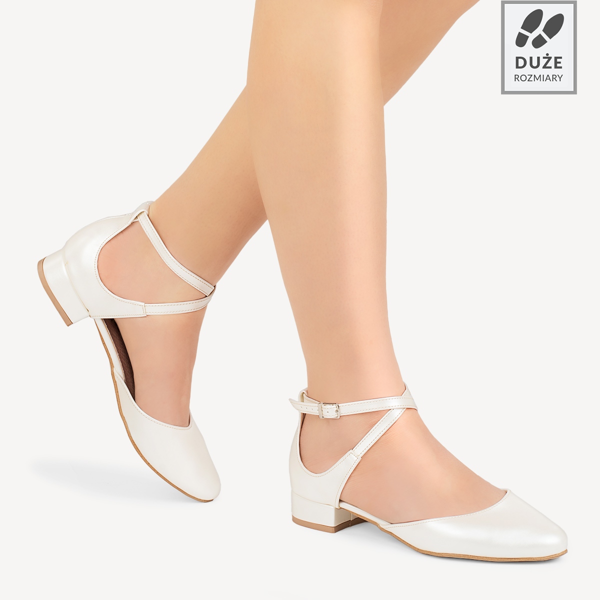 BRILU ŚLUBNE PERŁOWE CZÓŁENKA BALERINKI IVORY 41 Marka BRILU