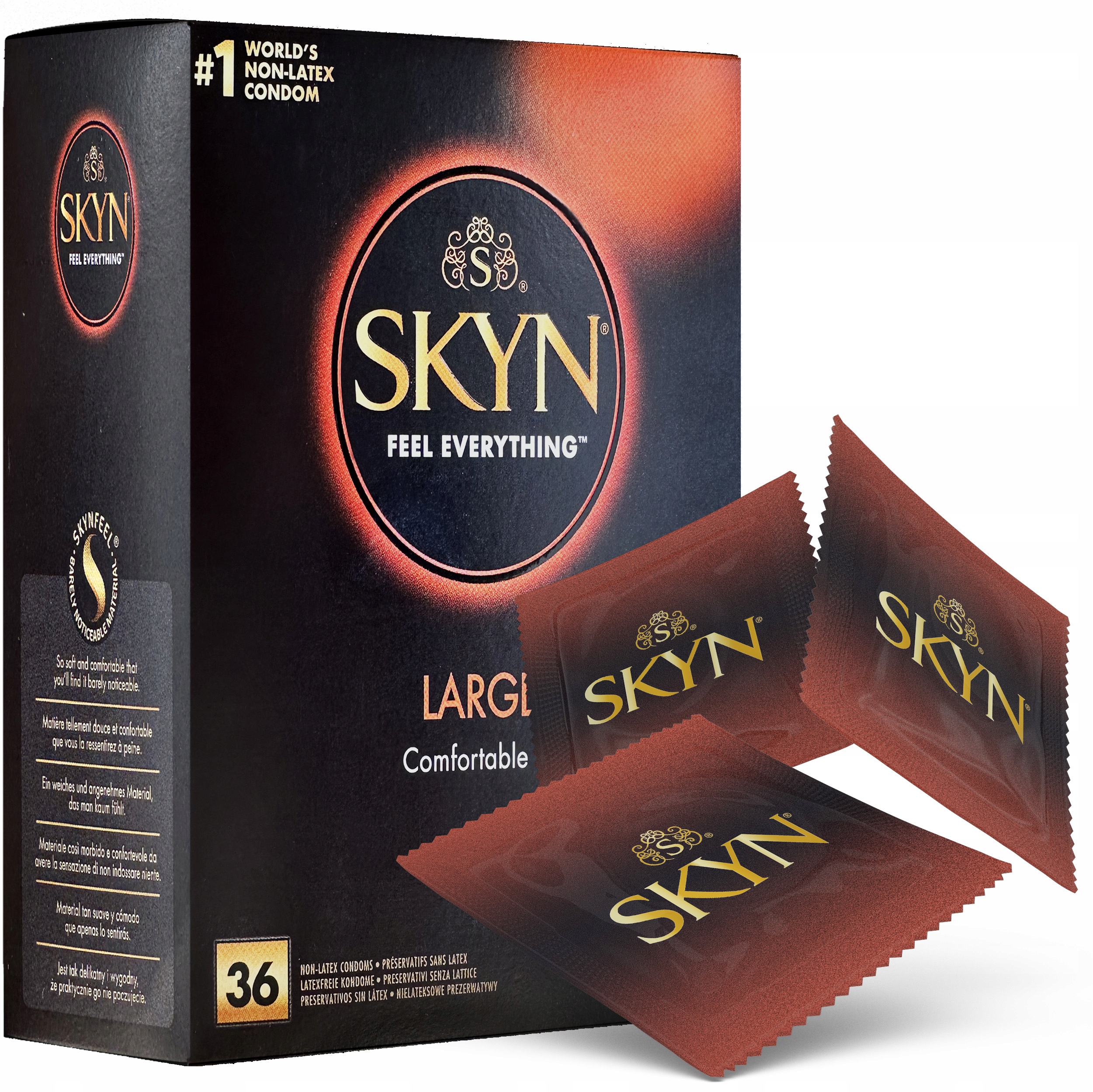 

Prezerwatywy Skyn Large XL Bez Lateksu 36 Szt
