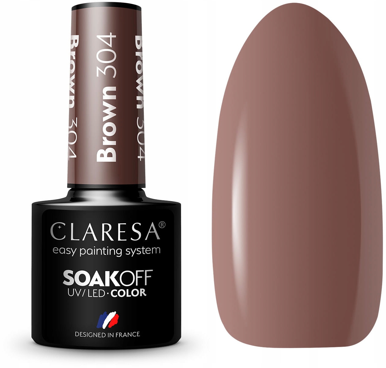 

Claresa lakier hybrydowy 304 ciemny brązowy