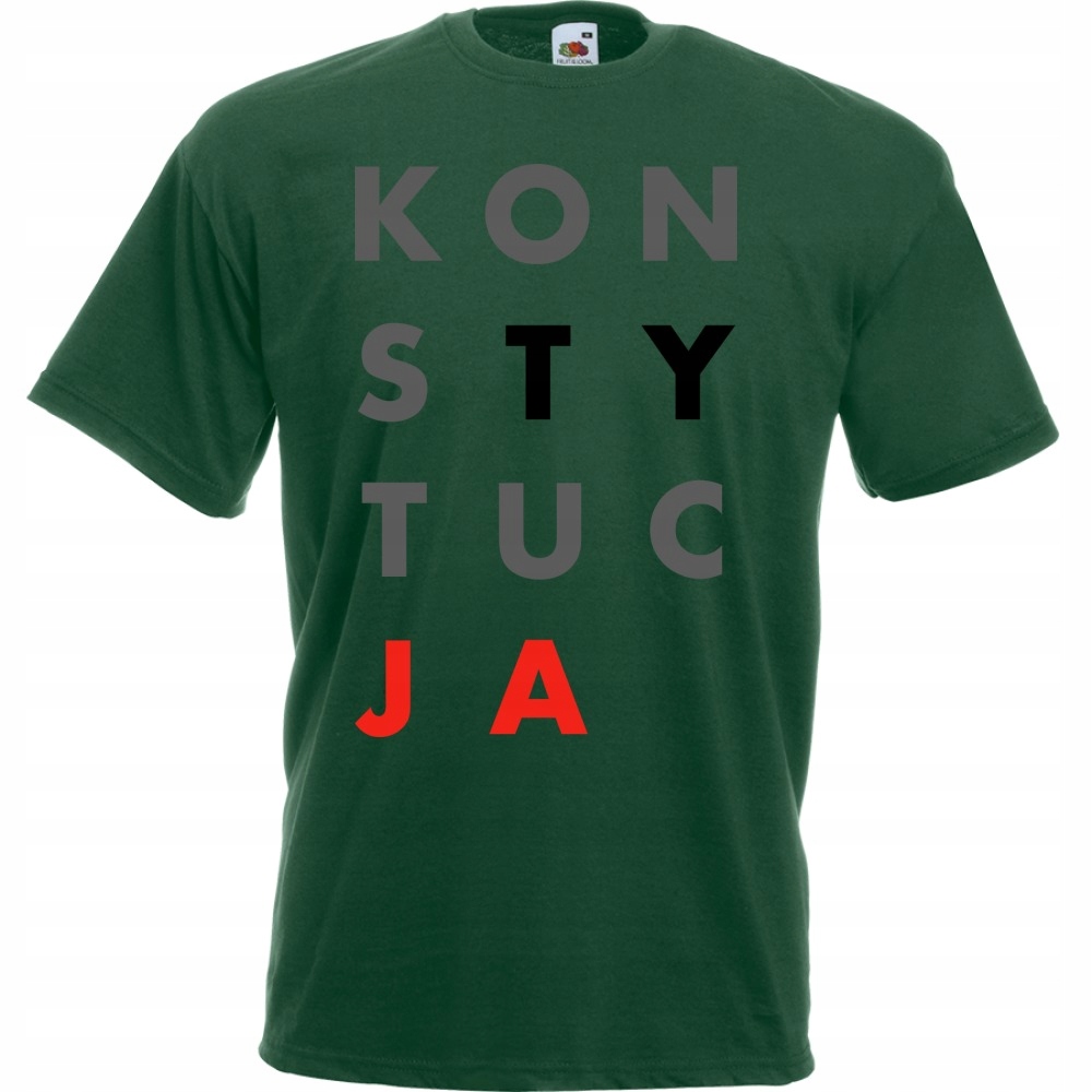 

koszulka konsTYtucJA demokracja duży nadruk A3 XL