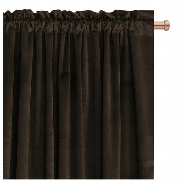 Závěs zatemňovací záclona Velur Imperial 140x250, hnědá Na Pásce