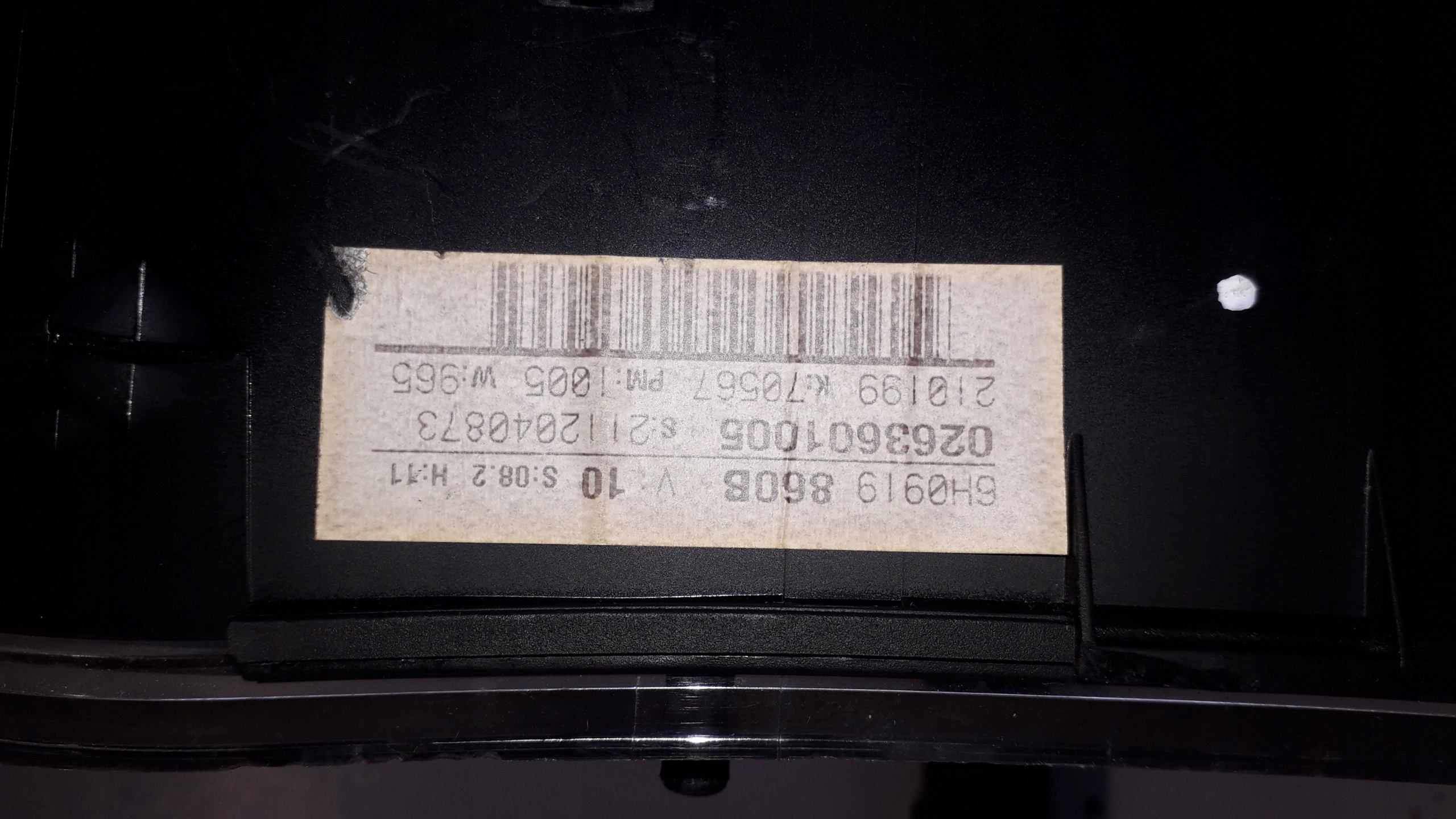 dials SEAT AROSA 6H0919860B MOTOMETER MOTO METER