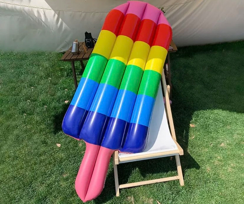 MATERAC DO PŁYWANIA LÓD TĘCZOWY DMUCHANY WODNY LEŻAK PLAŻOWY BASEN DUŻY XXL Certyfikaty, opinie, atesty CE EN 71