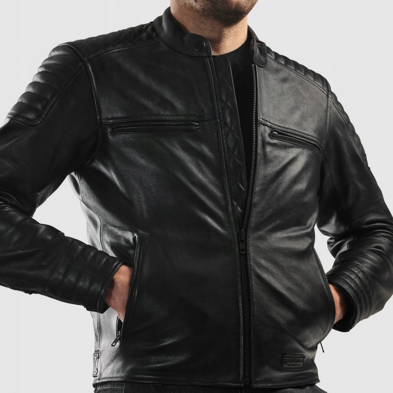 KURTKA SKÓRZANA REBELHORN HUNTER II BLACK 4XL Kolor czarny