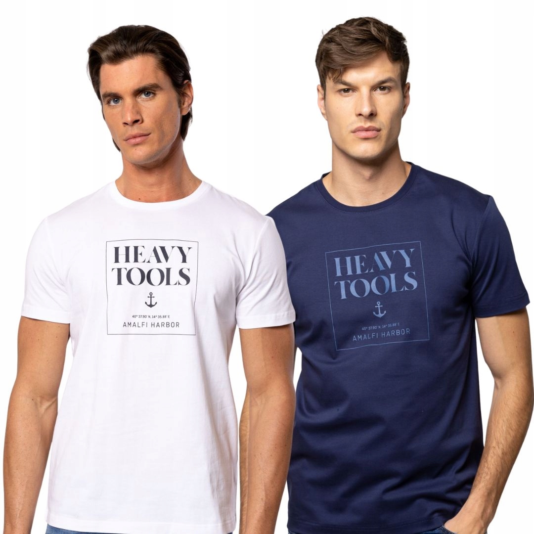 Heavy Tools Komplet 2 Kusů Tričko Malvar Bílá+granátová XXL
