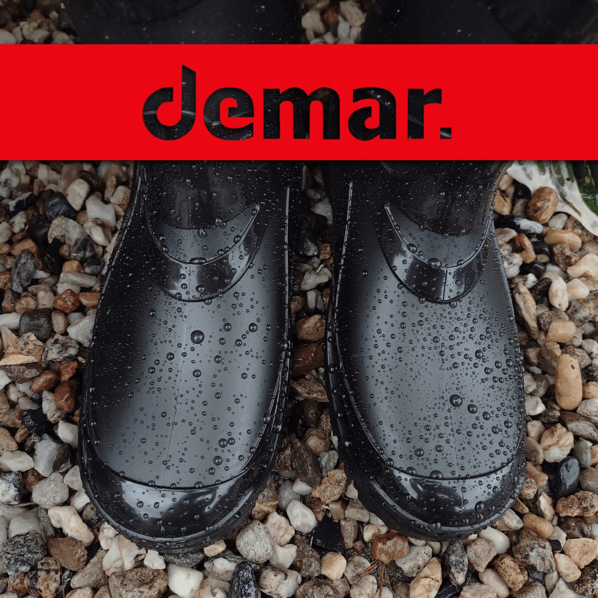 KALOSZE GUMOWCE POLSKIE MĘSKIE YOUNG 2 BLACK DEMAR 40 Model YOUNG 2 BLACK