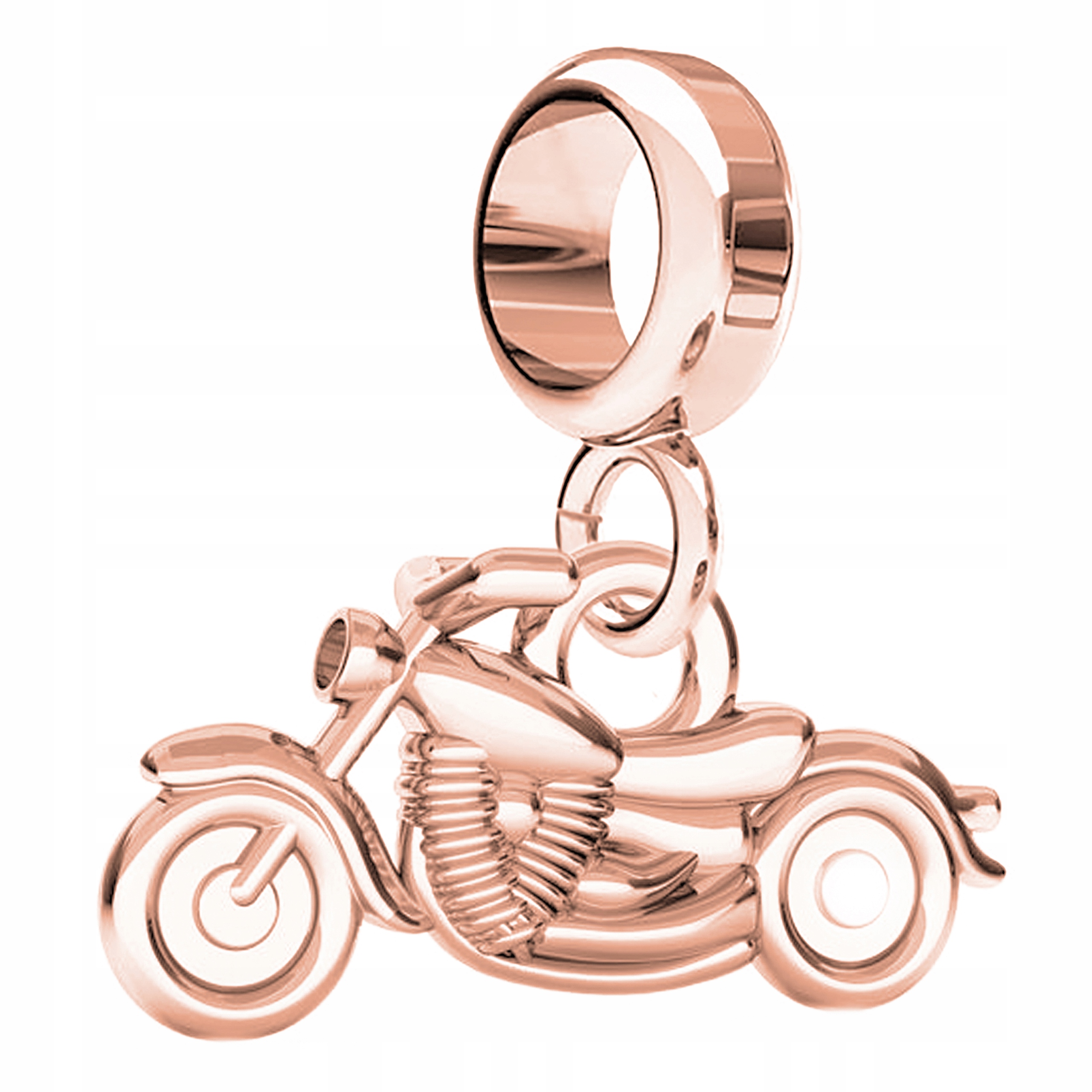 Charms růžový závěsný motocykl stříbro 925