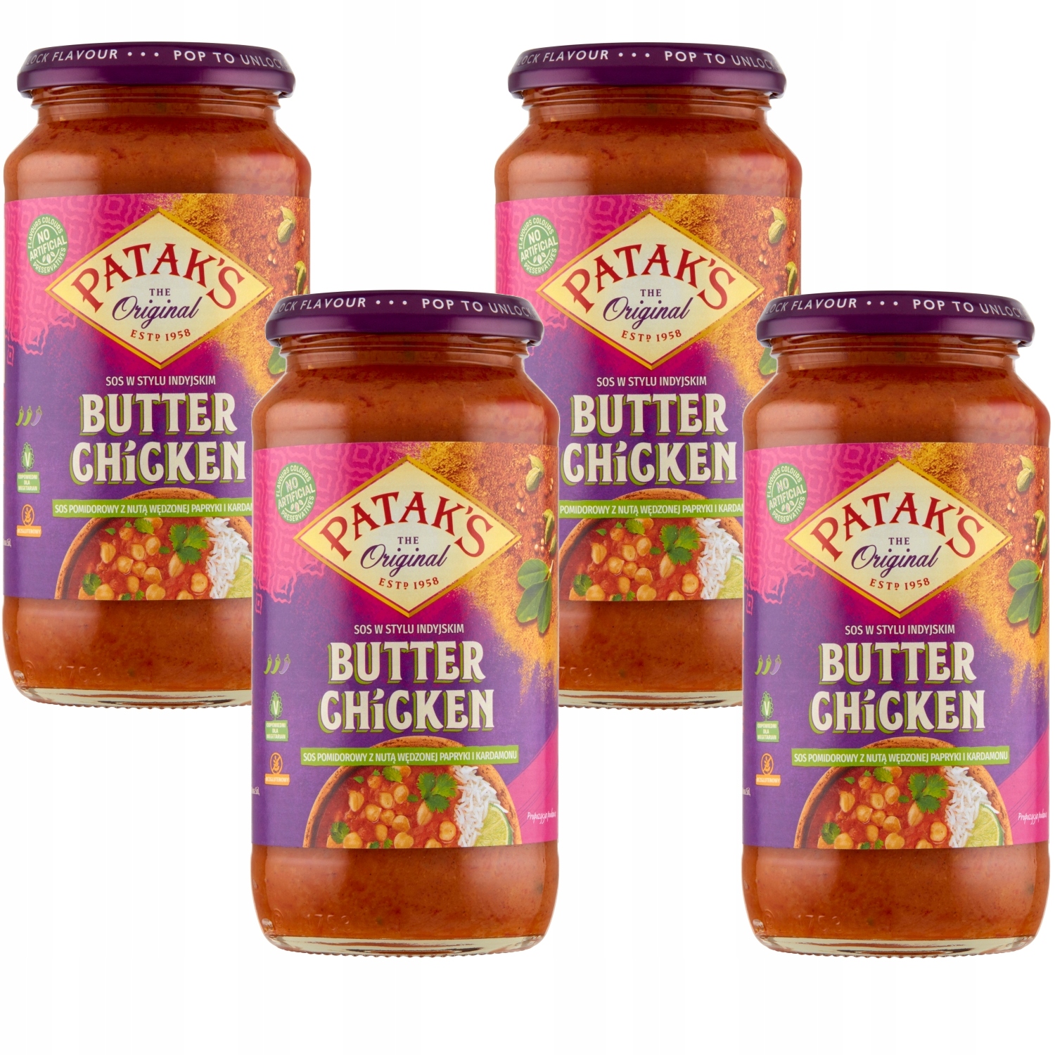 

Patak's Butter Chicken Sos pomidorowy 4 x 450g