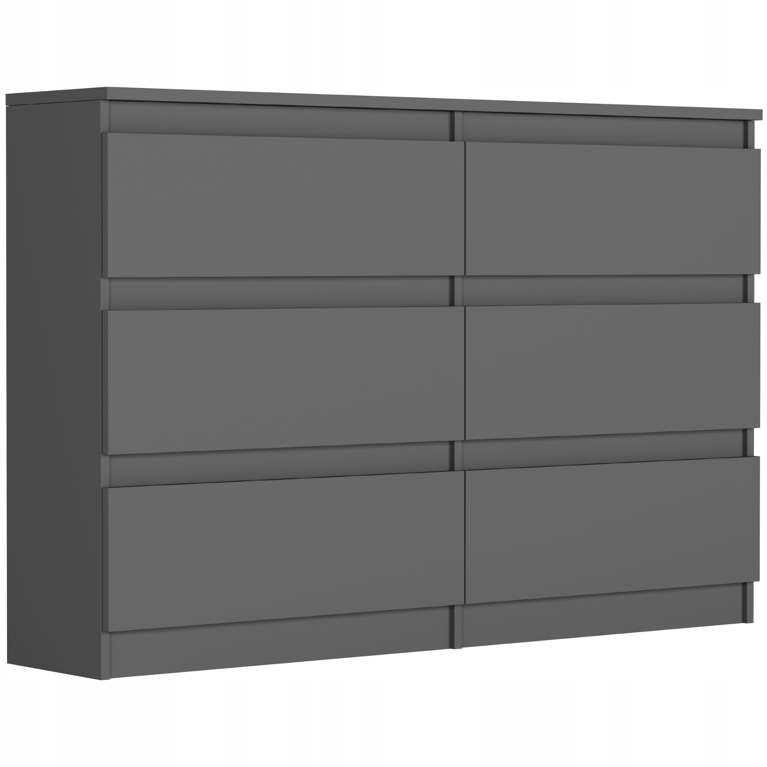 KOMODA 120CM SZAFKA 6 SZUFLAD R-120 ANTRACYT