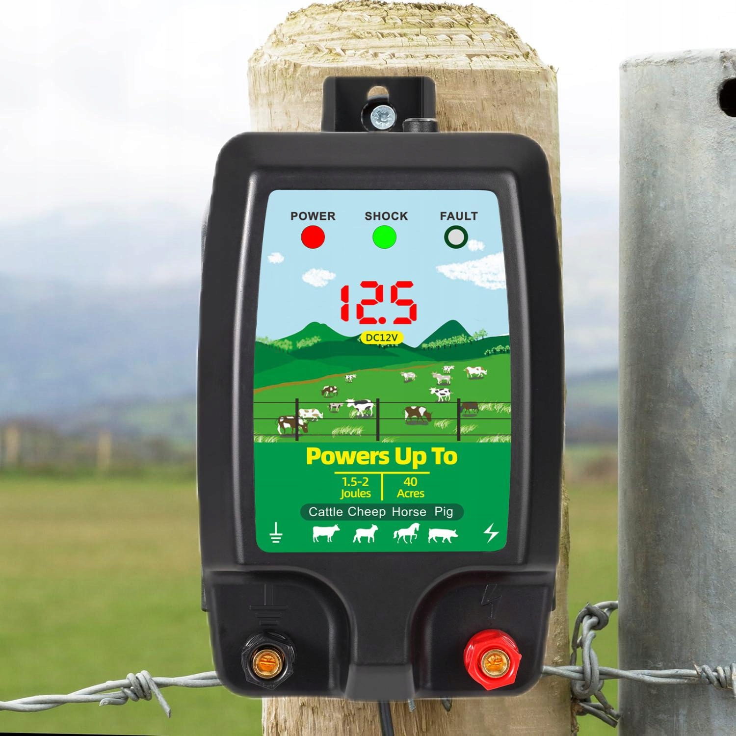 Elektrický elektrizátor Pastuch Elektrický oplocení pro zvířata 10 km