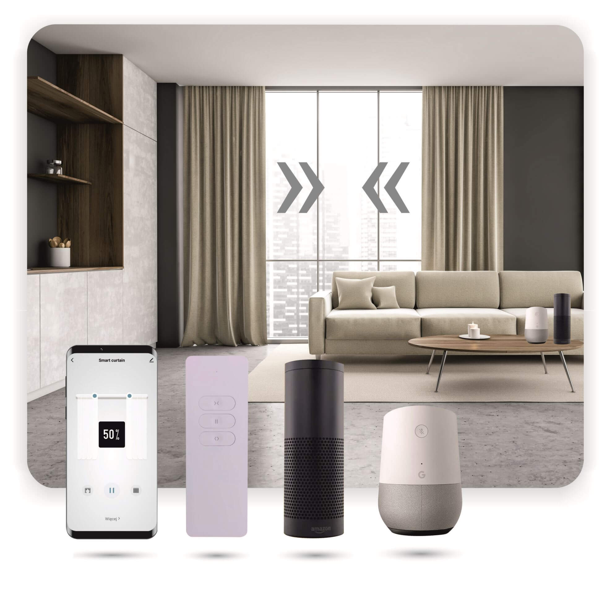 Karnisz elektryczny Zigbee Tuya 4,2m kompletny Zasilanie sieciowe