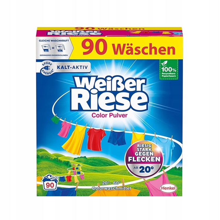 Levně WeiBer Riese Německý prášek na barevné prádlo Weisser 90 praní 4,5 kg De