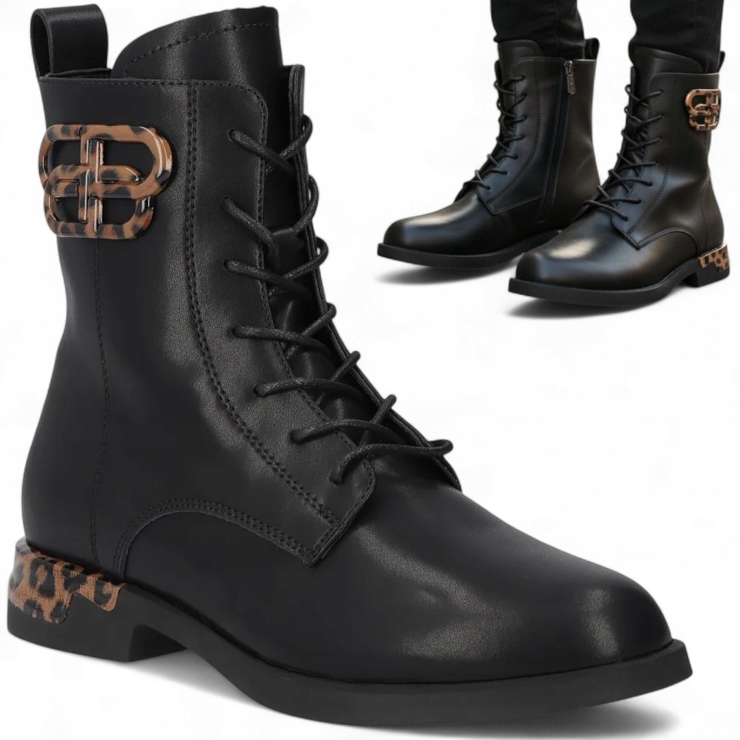 Dámské Kotníkové Boty Kožené 37 Filippo Podzimní zip Černé nad kotník teplé