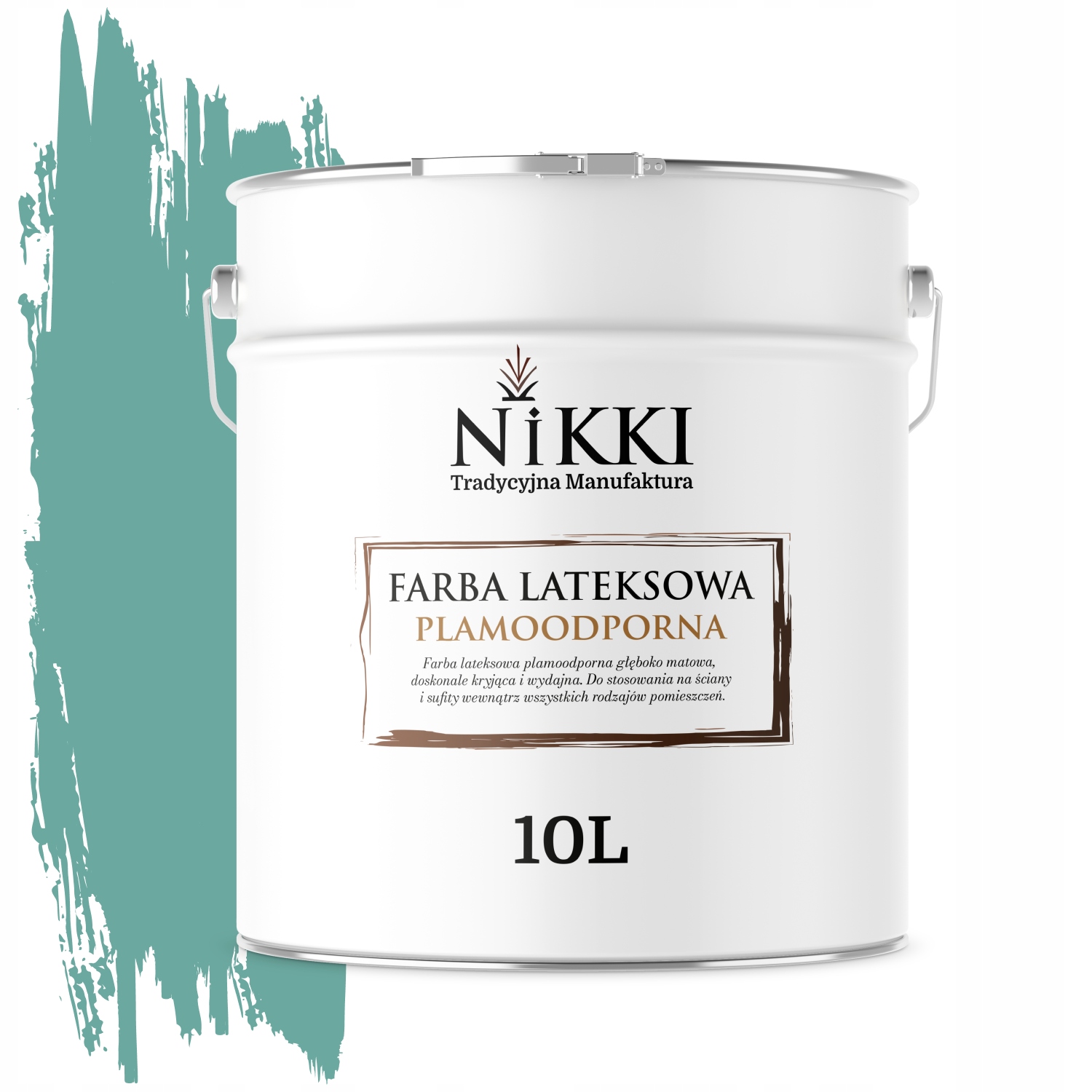 Latexová Farba Odolná Voči Škvrnám Mätová Tmavá H1533 10L Hlboká Matná