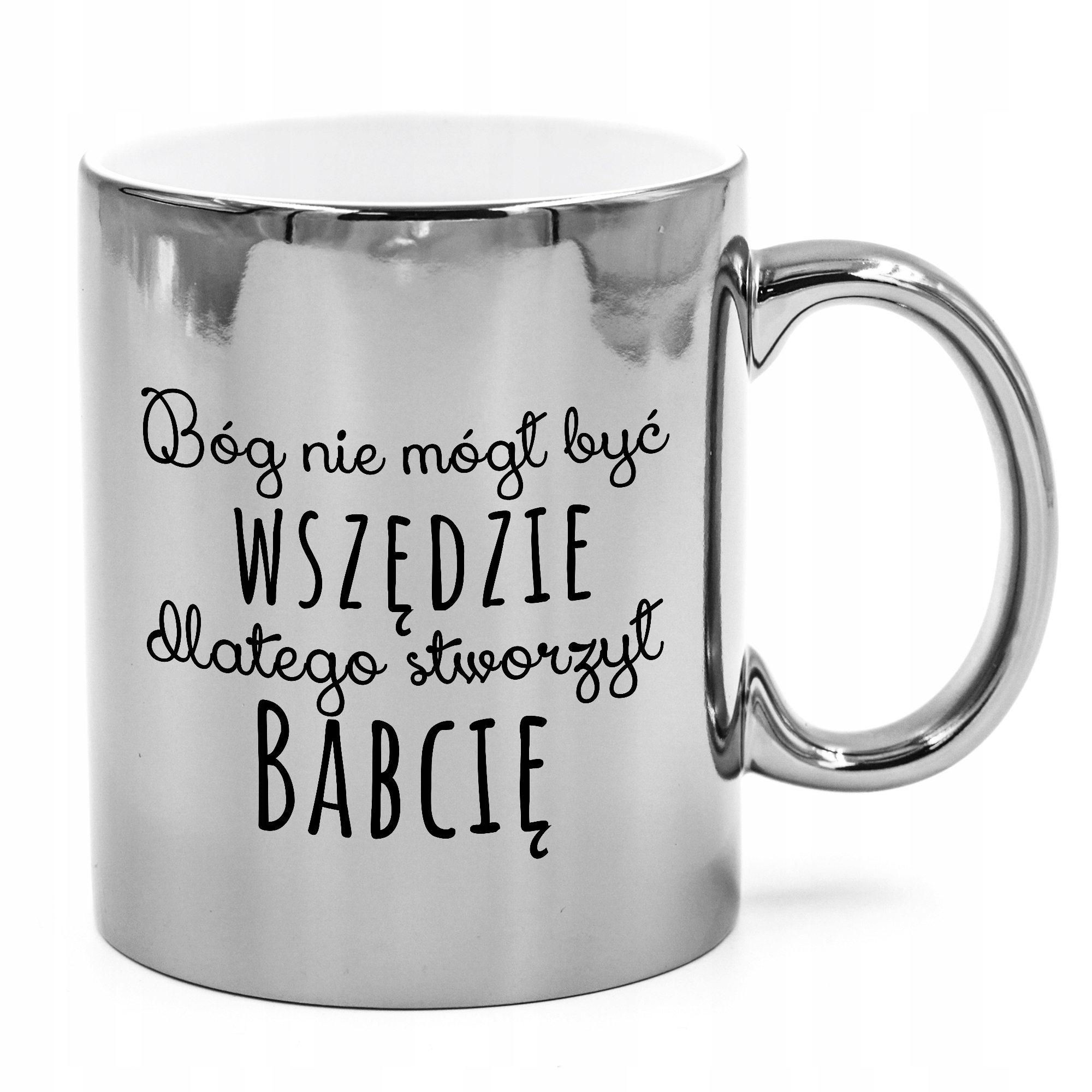 

Kubek Srebrny Błyszczący dla Babci