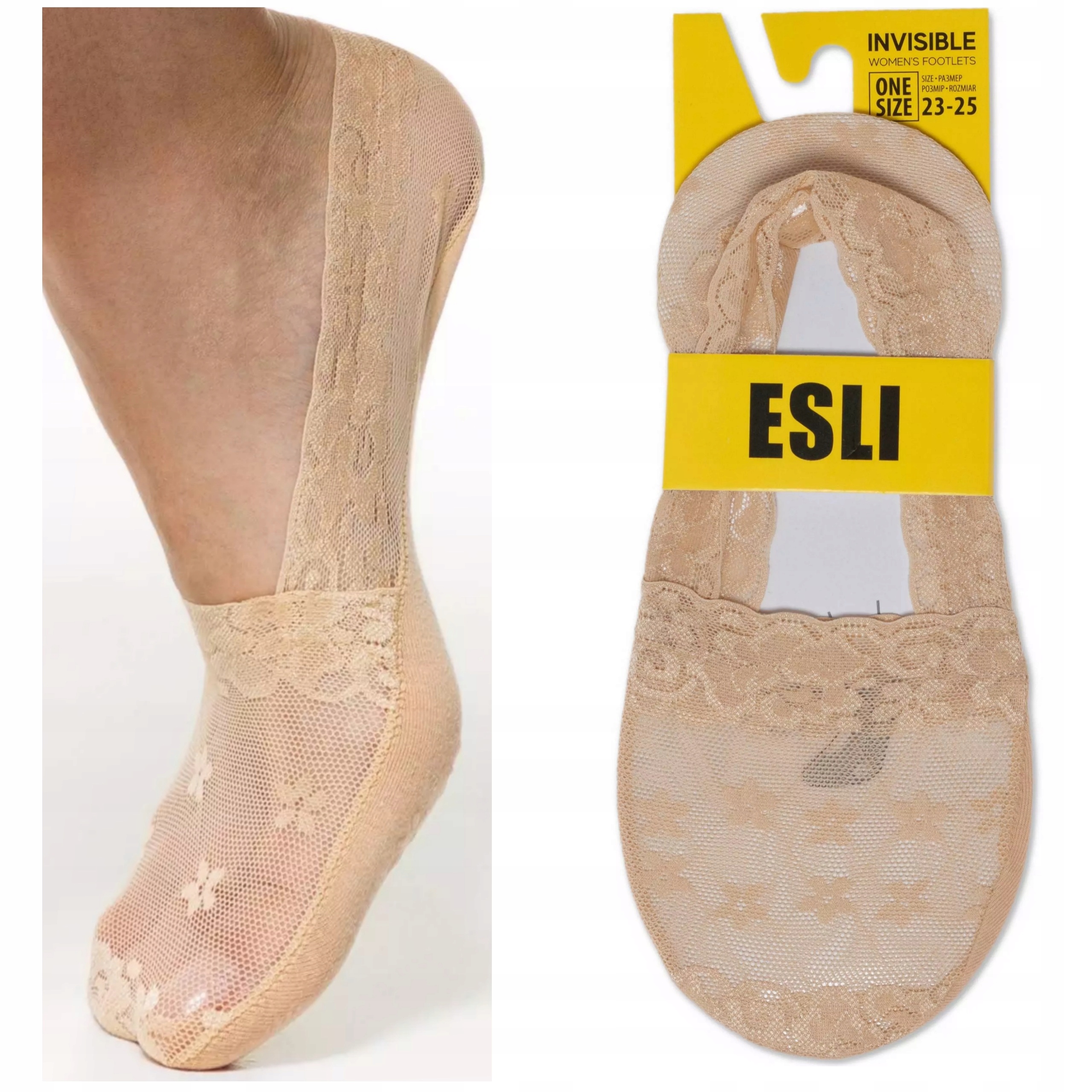 

Skarpetki Damskie Stopki Conte Esli Pudr Róż