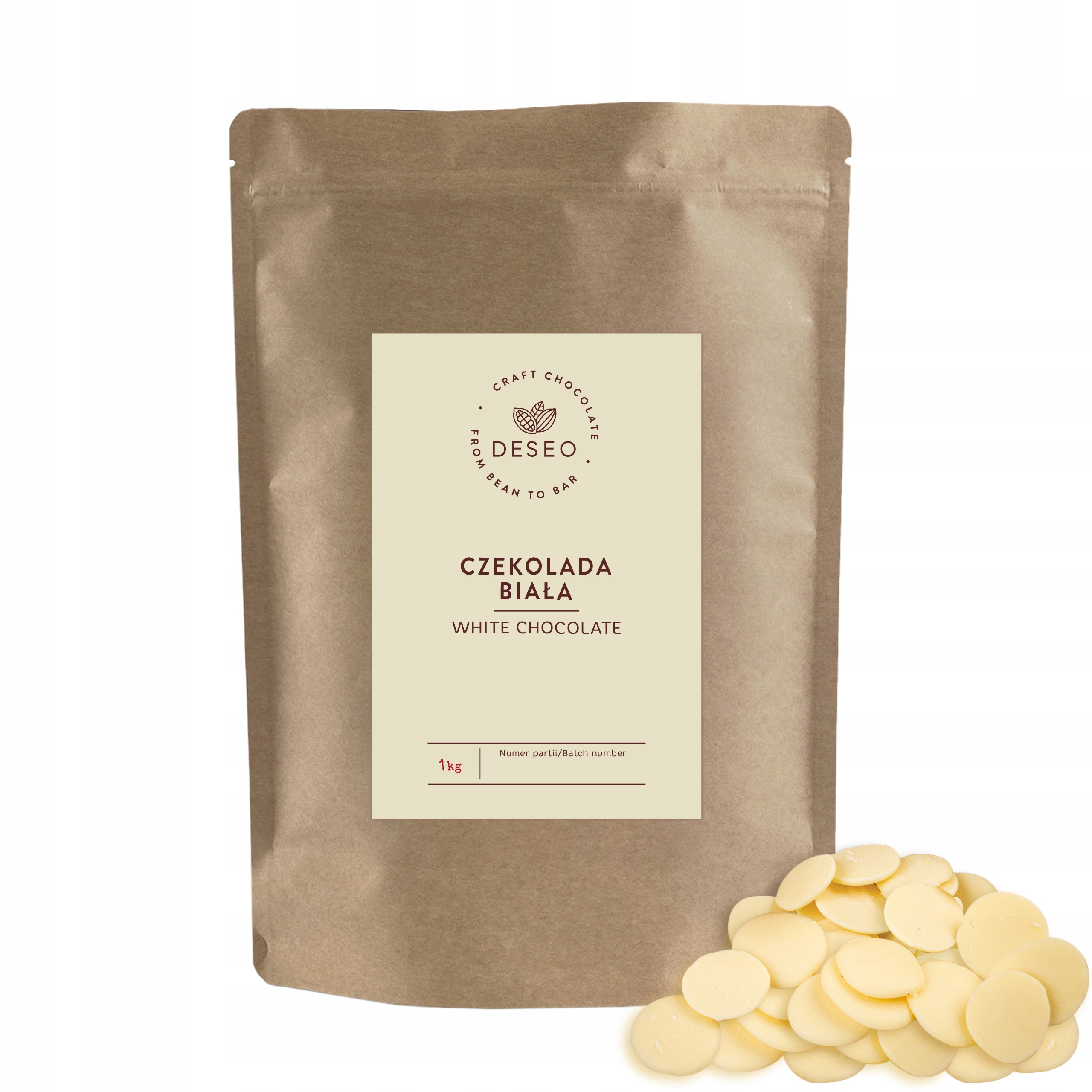 Bílá Čokoláda 1000g do fontán na fondue Deseo Bílá Čokoláda 1KG