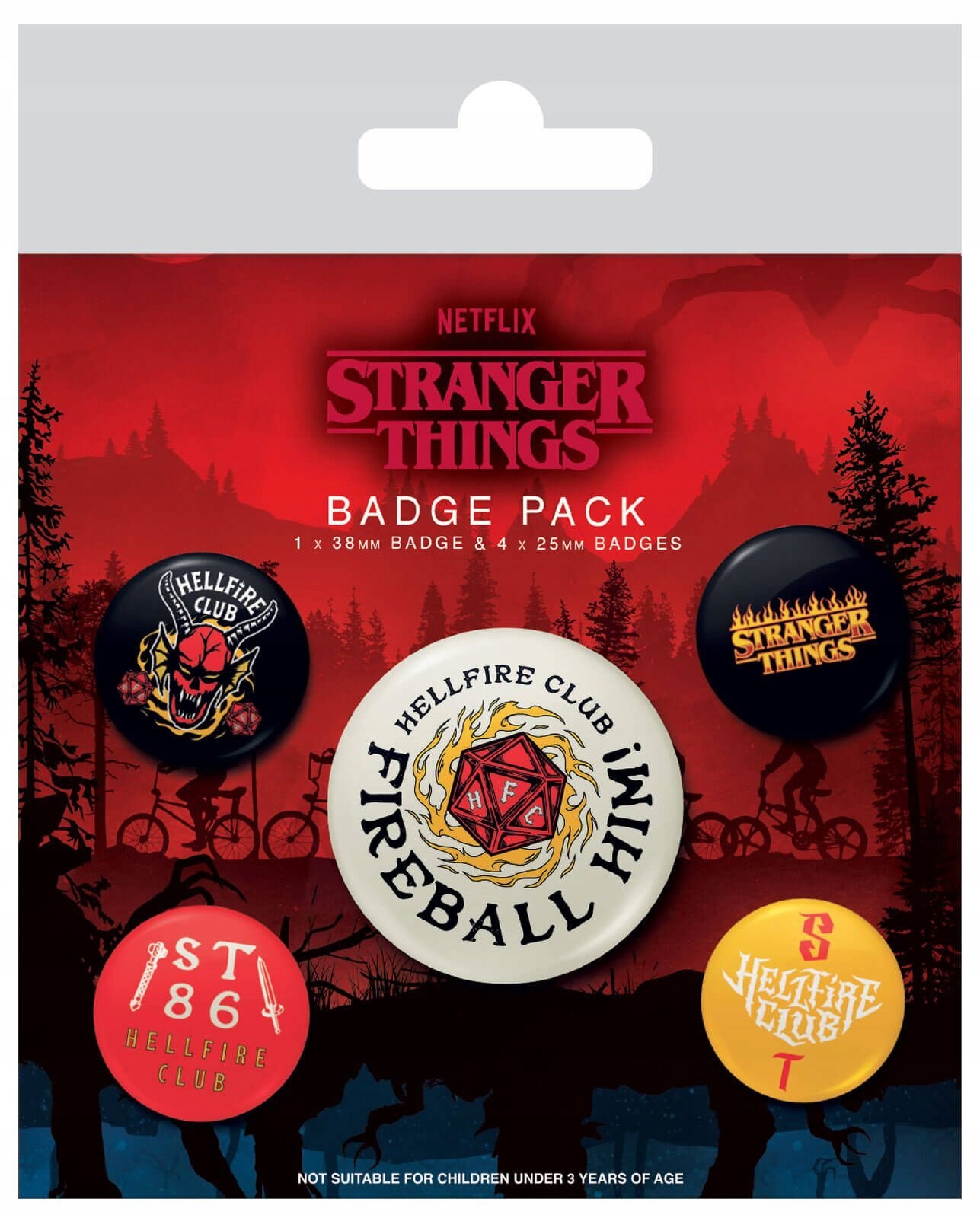 

Stranger Things 4 Hellfire Club przypinki zestaw