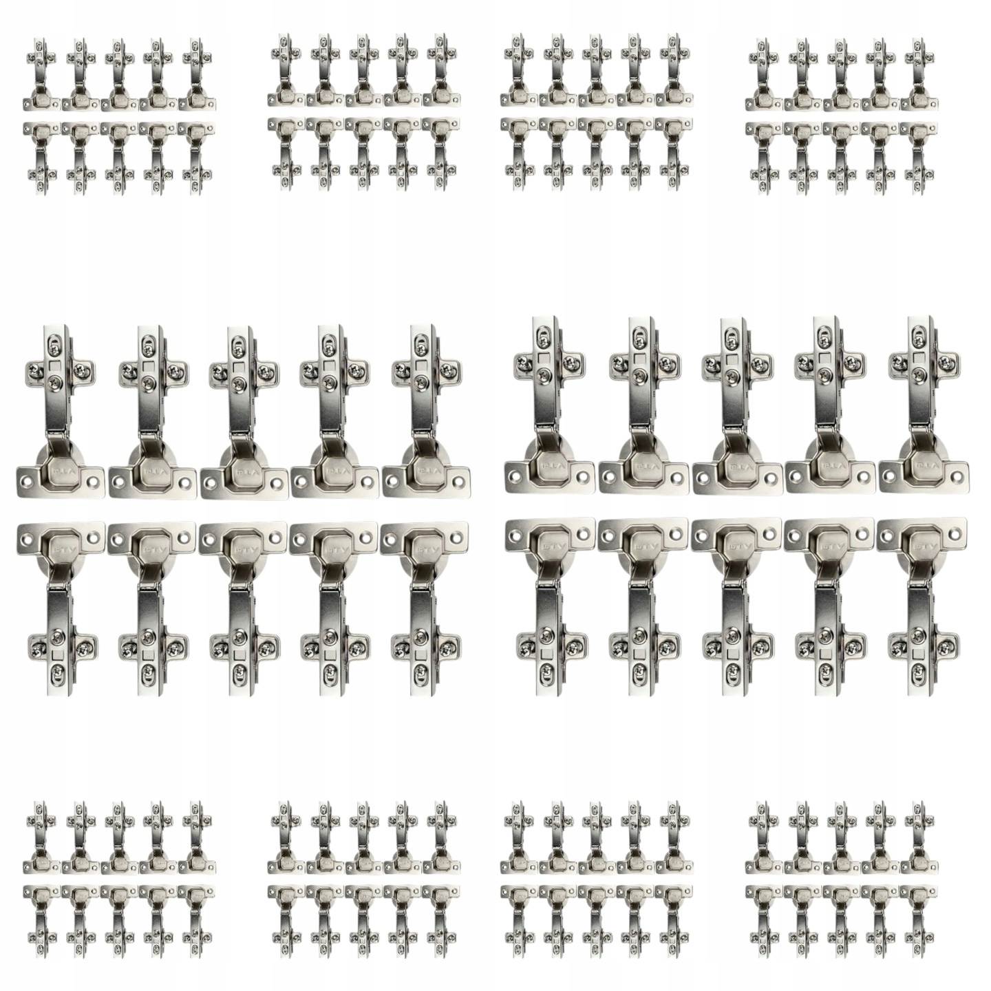 Hydraulický naložený nábytkový pant Gtv s tlumeným dovíráním – 100 kusů .