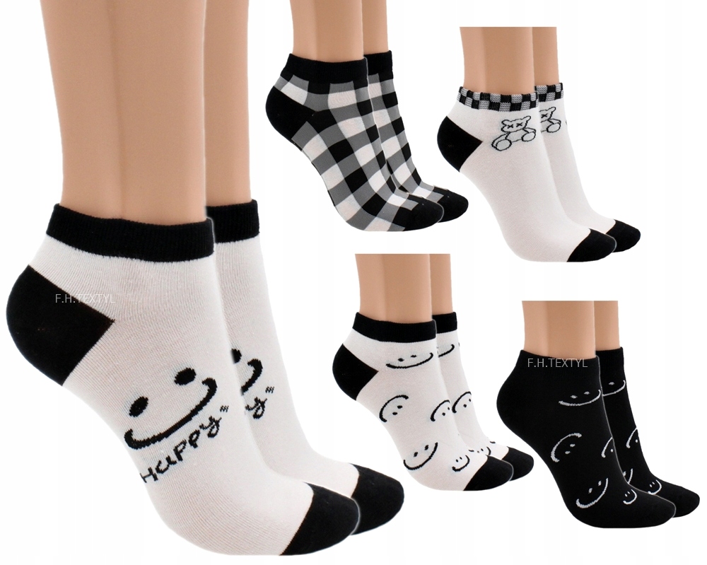 

5 Skarpetki Bawełniane Stopki damskie 35-38