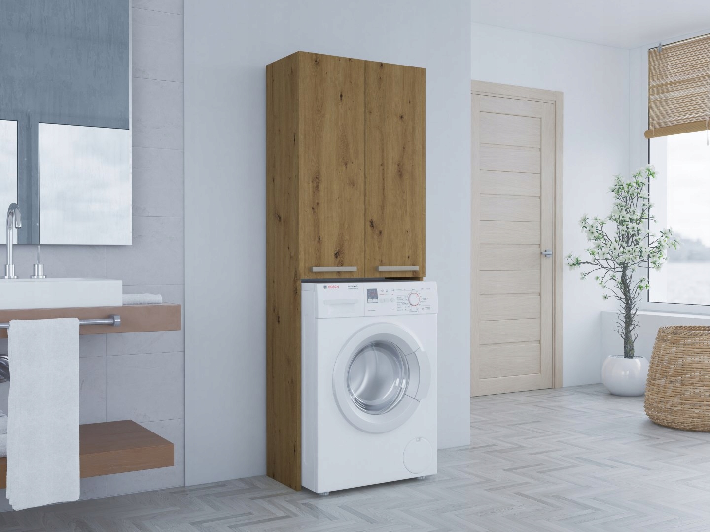 SZAFKA DO ŁAZIENKI NAD PRALKĘ POLA DD DĄB ARTISAN Kod producenta POLA DD ARTISAN