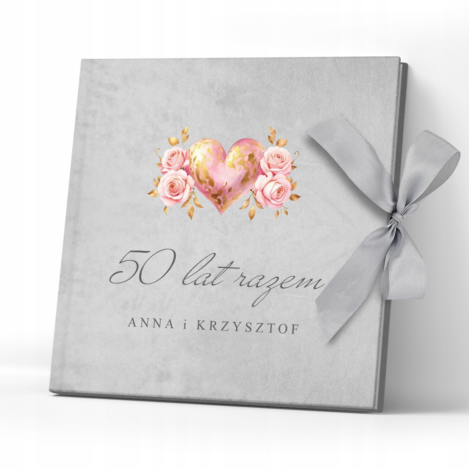 Album na zdjęcia welurowy 50 Rocznica Ślubu dla Rodziców Dziadków