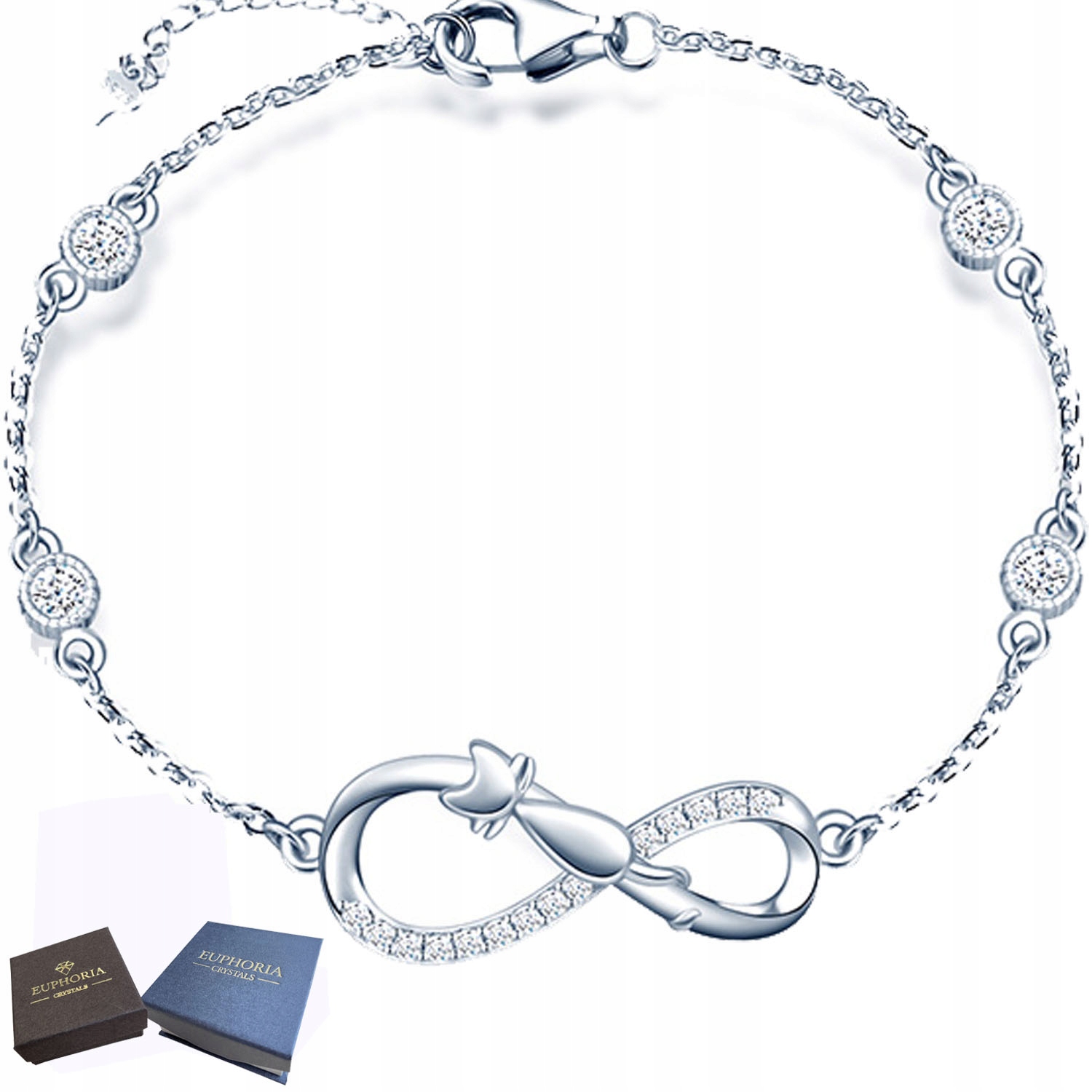 Stříbrný náramek 925 Kočka Celebrita Dárek k narozeninám pro manželku Krásný