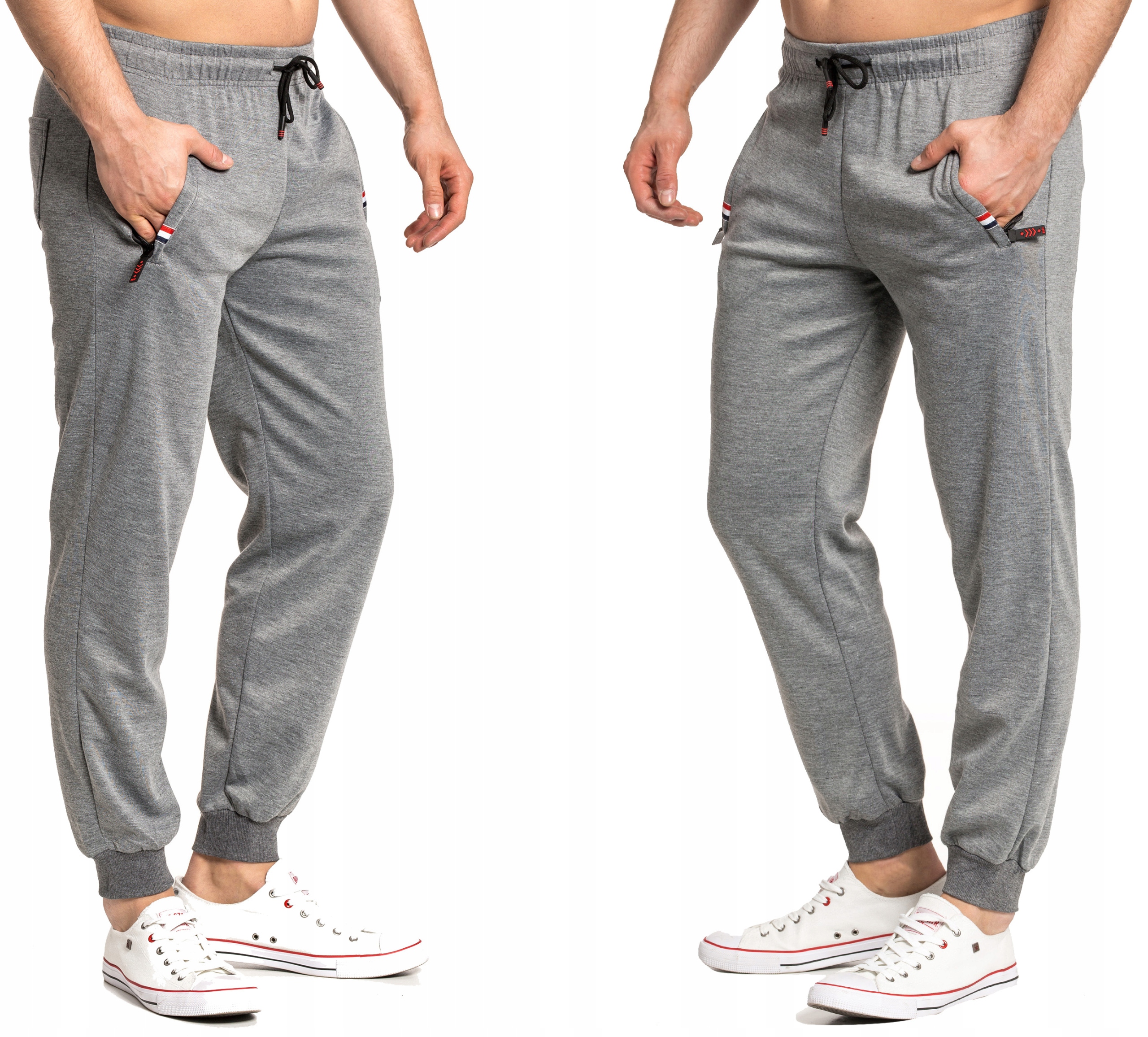 

Spodnie Dresowe Dresy Joggery No2 - Szare - 3XL