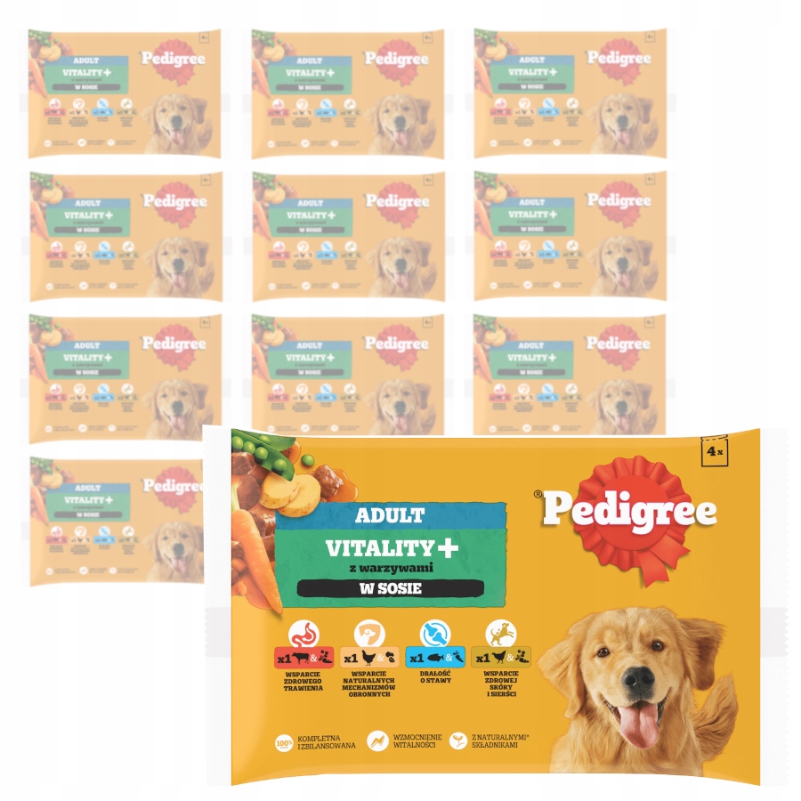 Levně Pedigree Adult Vitality 52x85g Vlhké Krmivo krmivo pro psy Mix Chutí v omáčce