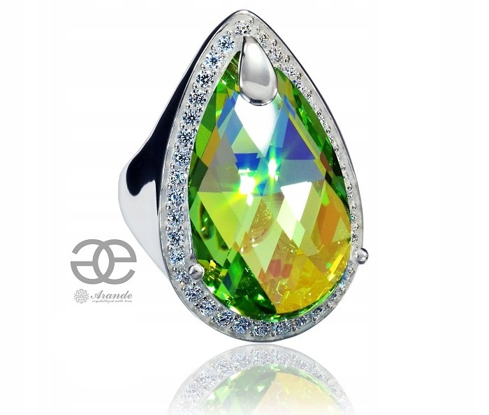 Křišťálový Prstýnek Peridot Encante Stříbro